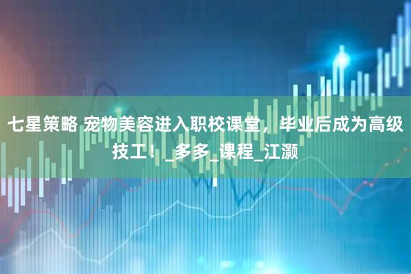 七星策略 宠物美容进入职校课堂，毕业后成为高级技工！_多多_课程_江灏