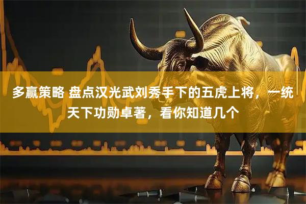 多赢策略 盘点汉光武刘秀手下的五虎上将，一统天下功勋卓著，看你知道几个