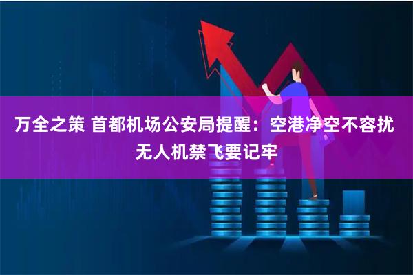 万全之策 首都机场公安局提醒：空港净空不容扰 无人机禁飞要记牢
